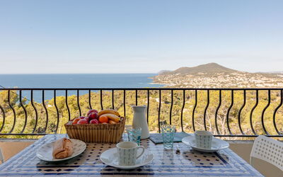 Carqueiranne 99: Sky, Table, Water, Tableware, Property, Furniture, Azure, Chair, Outdoor Furniture, Outdoor Table