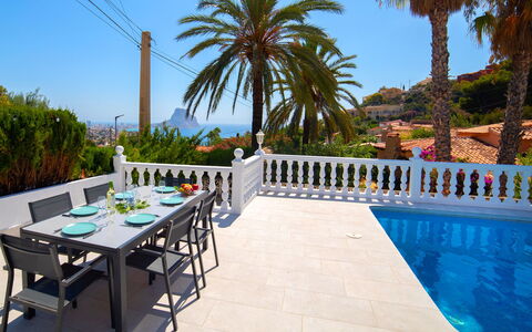Estrella Azul: Sky, Table, Furniture, Property, Plant, Water, Azure, Tree, Building, Outdoor Furniture