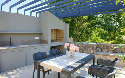 Jerini Estate: Plant, Furniture, Building, Table, Leaf, Nature, Architecture, Interior Design, Tree, Outdoor Furniture