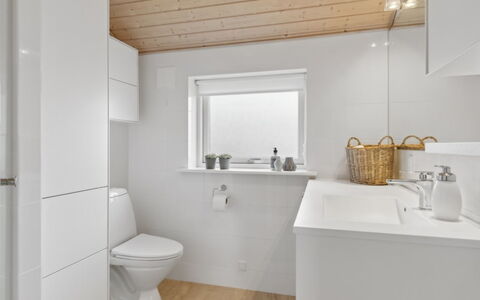 Yvette - 150M from the Sea: Plumbing Fixture, Flooring, Wall, Floor, Interior Design, Bathroom, Sink, Wood, Bathroom Sink, Bathroom Cabinet