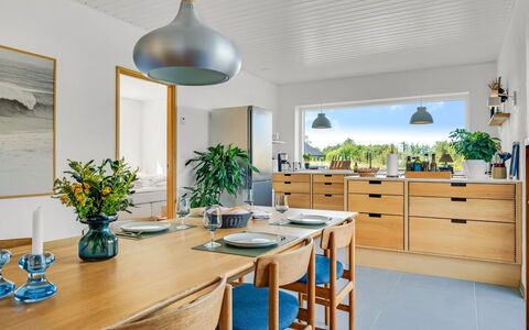 Yakari - 1Km from the Sea: Furniture, Interior Design, Wood, Kitchen, Countertop, Ceiling, Flooring, Cabinetry, Light Fixture, Table