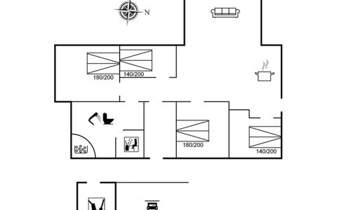 Othinkarl - 100M from the Sea: Grass, Green, House, Cottage, Grassland, Rural Area, Ecoregion, Landscape, Land Lot, Shrub