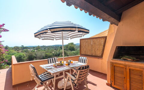 Arcobaleno: Building, Sky, Property, Table, Plant, Wood, Outdoor Furniture, Shade, Interior Design, Architecture