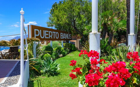 Puerto Banus First Line: Sky, Building, Furniture, Daytime, Property, Chair, Light, Table, Nature, Shade