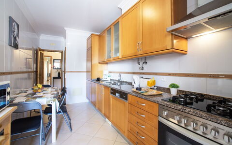 Sunny Beach Treasure: Cabinetry, Countertop, Furniture, Property, Building, Kitchen, Kitchen Stove, Kitchen Appliance, Wood, Interior Design