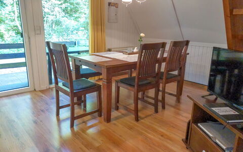 Marie: Table, Property, Furniture, Chair, Wood, Interior Design, Flooring, Window, Cabinetry, Floor