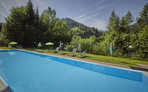 Viehhofen 100: Water, Plant, Sky, Swimming Pool, Azure, Tree, Shade, Cloud, Building, Rectangle