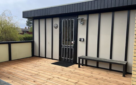 Morten - 120M from the Sea: Roof, Home, Door, Cottage, Shade, Siding, Yard, Estate, Backyard