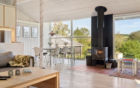 Henryk - 350M from the Sea: Flooring, Interior Design, Furniture, Floor, Wood, Ceiling, Living Room, Wood Flooring, Room, Chair