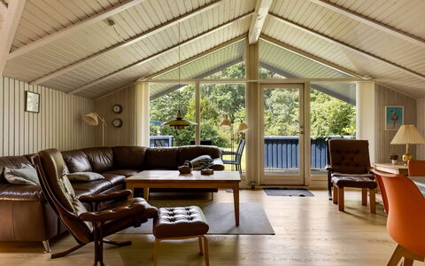 Alrun - 150M from the Sea: Furniture, Interior Design, Wood, Ceiling, Couch, Flooring, Living Room, Floor, Lighting, Wood Flooring