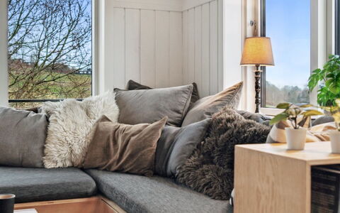 Leif - 400M from the Sea: Furniture, Interior Design, Wood, Flooring, Floor, Room, Couch, Throw Pillow, Home, Living Room
