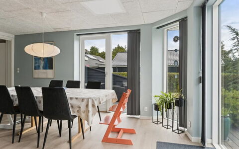 Byrial - 600M from the Sea: Furniture, Interior Design, Wood, Ceiling, Flooring, Floor, Table, Chair, Light Fixture, Kitchen & Dining Room Table