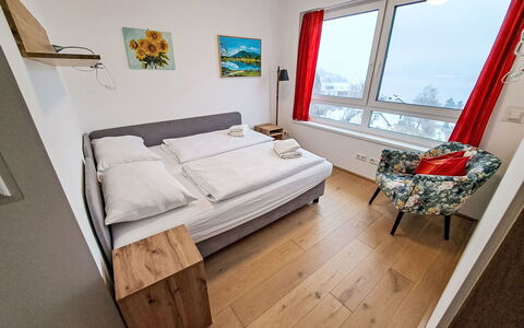 Ossiacher See 100: Apartment, Bed, Bedroom, Bed Frame, Bedding, Hotel, Pillow, Bed Sheet
