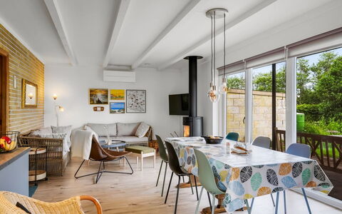 Othinkarl - 1Km from the Sea: Furniture, Interior Design, Chair, Table, Flooring, Wood, Ceiling, Kitchen & Dining Room Table, Floor, Dining Room