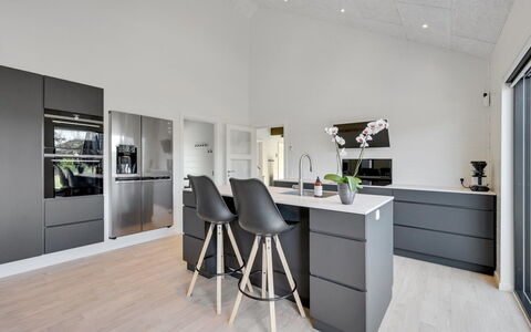 Tinella - 250M to the Fjord: Flooring, Interior Design, Kitchen, Floor, Furniture, Countertop, Ceiling, Cabinetry, Wood Flooring, Home Appliance