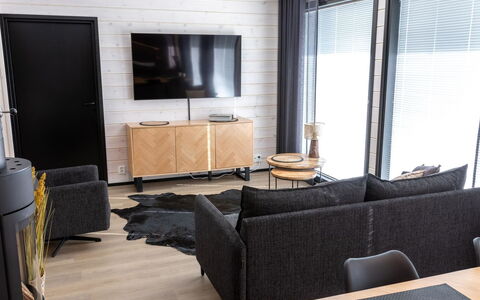 Saanan Helmi: Furniture, Interior Design, Flooring, Wood, Floor, Living Room, Room, Lighting, Apartment, Home