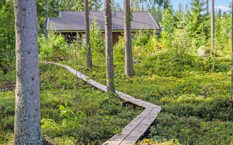 Villa Usva: Bed, Furniture, Bedroom, Interior Design, Bedding, Bed Sheet, Flooring, Wood, Floor, Room