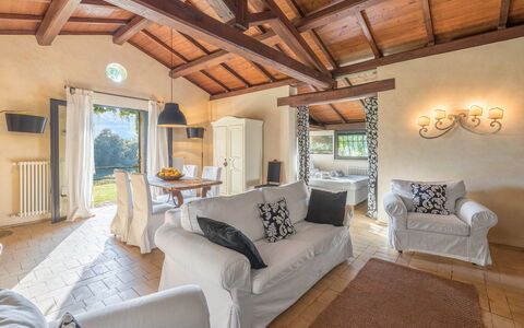 Casale Delle Papere, Pool, Romantic Holiday In Nep: Furniture, Property, Interior Design, Lighting, Comfort, Wood, Couch, Architecture, Table, Floor