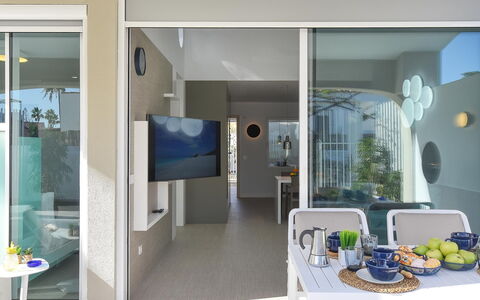 Velsuites 4: Building, Furniture, Azure, Window, Door, Interior Design, Living Room, Plant, Floor, Flooring
