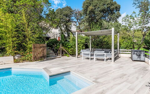 Villa Romana: Swimming Pool, Composite Material, Shade, Deck, Outdoor Furniture, Eco Hotel, Outdoor Structure, Garden, Landscaping, Resort