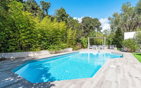 Villa Romana: Blue, Swimming Pool, Composite Material, Shade, Leisure, Garden, Landscaping, Eco Hotel, Design, Backyard