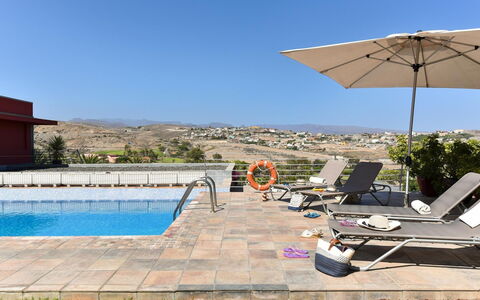 Salobre Villa 3: Water, Building, Property, Sky, Plant, Tree, Window, Leisure, Urban Design, Swimming Pool