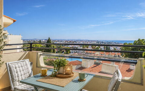 La Perle D'Albufeira: Apartment, Furniture, Balcony, Chair, Outdoor Furniture, Shade, Resort, Patio, Eco Hotel, Hotel