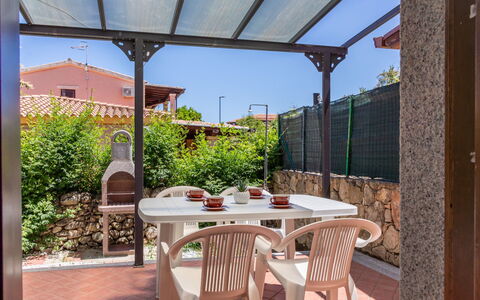 Luzi: Furniture, Outdoor Furniture, Shade, Awning, Porch, Outdoor Table, Chair, Outdoor Structure, Patio, Balcony