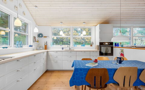 Stillfrieda - 150M from the Sea: Wood, Flooring, Interior Design, Kitchen, Ceiling, Countertop, Home, Floor, Furniture, Wood Flooring