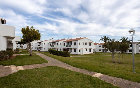 Son Bou Gardens Plus: Sky, Water, Building, Property, Plant, Azure, Swimming Pool, Cloud, Leisure, Window