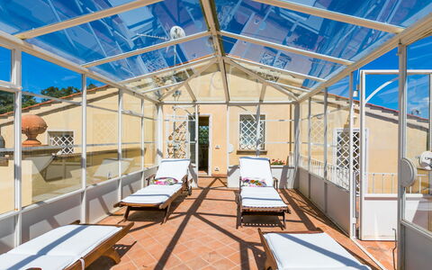 Poggio al Pruno: Daytime, Shade, Wood, Window, Architecture, Interior Design, Building, Line, Floor, Leisure