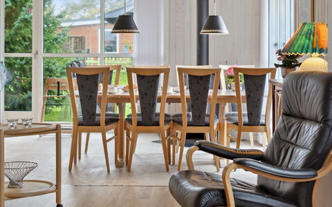 Kjera - 450M from the Sea: Furniture, Interior Design, Flooring, Wood, Floor, Ceiling, Wood Flooring, Chair, Table, Lighting