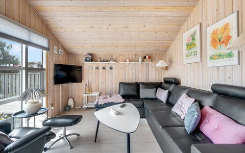 Birger - 500M from the Sea: Wood, Interior Design, Ceiling, Furniture, Home, Living Room, Room, Light Fixture, Couch, Wood Flooring