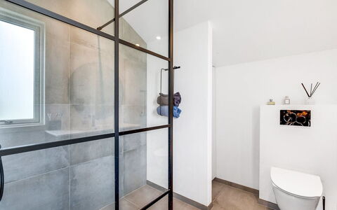 Birger - 500M from the Sea: Wall, Flooring, Interior Design, Floor, Plumbing Fixture, Ceiling, Bathroom, Room, Plumbing, Apartment