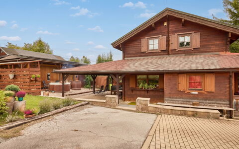 Pod Liščím Kopcem 4+4: Building, Wood, Roof, House, Home, Cottage, Residential Area, Door, Siding, Estate