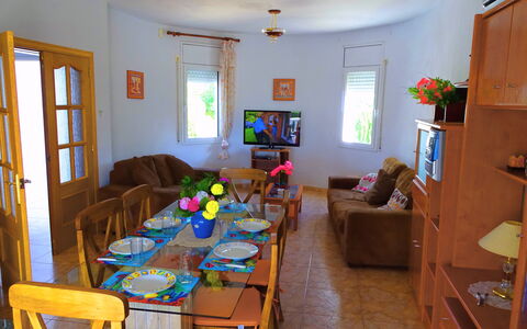 Villa Laura: Property, Furniture, Couch, Table, Window, Picture Frame, Azure, Interior Design, Wood, Living Room