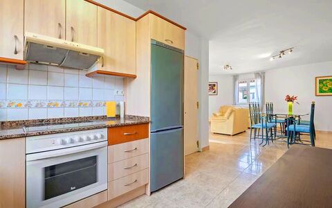 Villa Manuela: Cabinetry, Furniture, Property, Countertop, Building, Kitchen Appliance, Kitchen, Kitchen Stove, Drawer, Wood