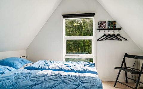 Vesa - 2.4Km from the Sea: Bedroom, Interior Design, Furniture, Wood, Ceiling, Bed, Bed Sheet, Bedding, Attic, Linens