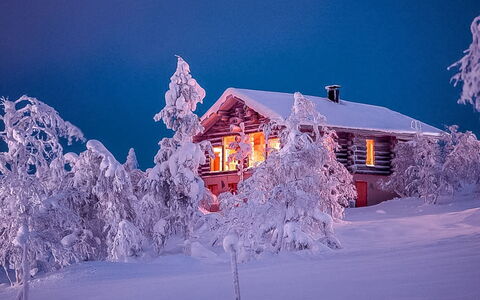 Uuvana: Wood, Snow, Winter, Cottage, Freezing, Home, Log Cabin, Larch, Siding