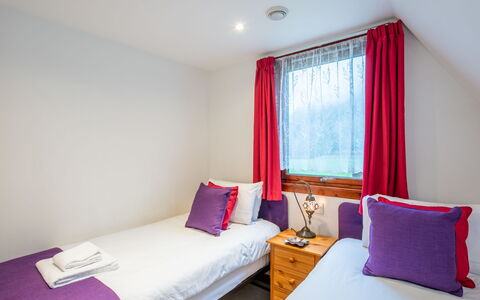 Lothlorien Lodge 4: Home, Bedroom, Wood Stain, Hardwood, Bedding, Bed, Bed Sheet, Bed Frame