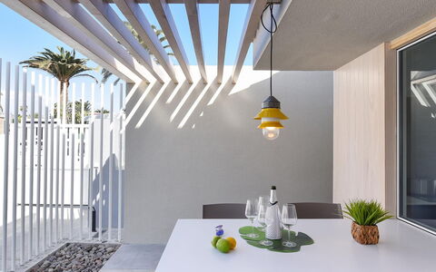 Velsuites 1: Table, Property, Furniture, Building, Plant, Wood, Shade, Lighting, Architecture, Tableware