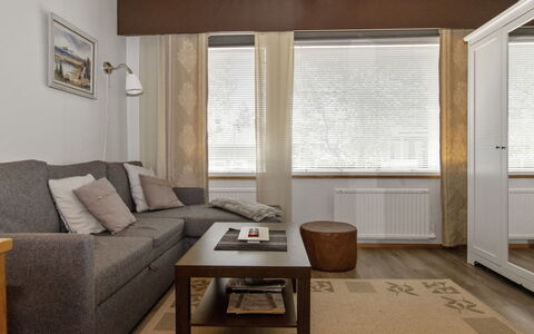 Siularinne B 8: Furniture, Interior Design, Floor, Flooring, Wall, Wood, Room, Couch, Ceiling, Apartment