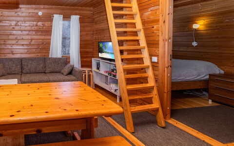 Ukko 14: Wood, Flooring, Floor, Hardwood, Wood Stain, Wood Flooring, Plank, Log Cabin, Furniture, Ceiling