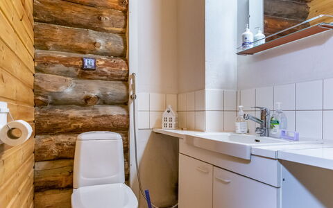 Kiilopalkinen: Toilet Seat, Flooring, Toilet, Plumbing Fixture, Wood, Floor, Bathroom, Bathroom Sink, Sink, Plumbing
