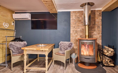 Lesní Plovárna: Furniture, Property, Wood, Lighting, Architecture, Flooring, Interior Design, Living Room, Wood Stain, Comfort