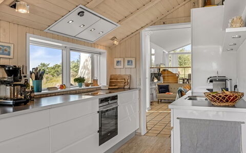 Annrike - 400M from the Sea: Wood, Kitchen, Flooring, Ceiling, Interior Design, Kitchen Appliance, Major Appliance, Countertop, Floor, Home Appliance