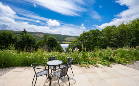 Loch View: Furniture, Outdoor Furniture, Outdoor Table, Chair, Garden, Landscaping, Kitchen & Dining Room Table, Park, Coffee Table
