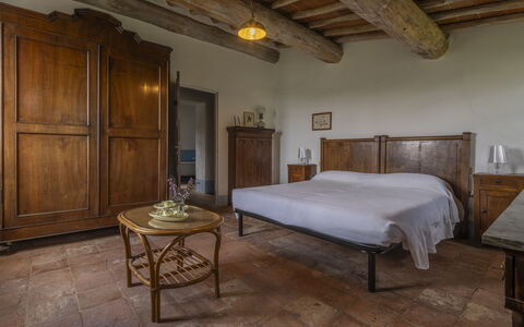 La Casa Dei Limoni, Camaiore, Pet Friendly, Wifi: Furniture, Wall, Wood, Interior Design, Flooring, Bedroom, Floor, Ceiling, Room, Bed