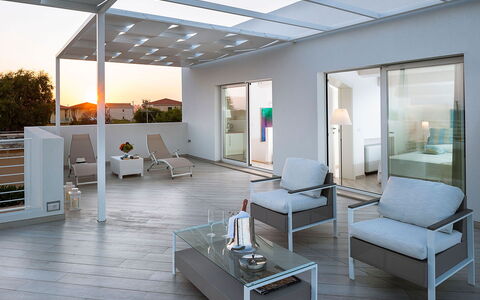 Casa Mareblu - Marina Di Modica, Sicilia: Furniture, Table, Couch, Shade, Lighting, Living Room, Comfort, Interior Design, Flooring, Floor