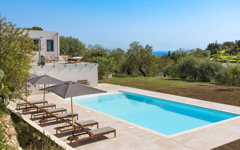 Casa Bianca - Noto, Sicilia: Water, Plant, Property, Sky, Swimming Pool, Azure, Tree, Building, Shade, Leisure